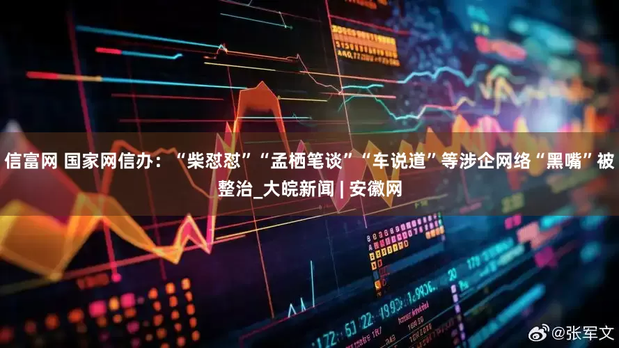信富网 国家网信办：“柴怼怼”“孟栖笔谈”“车说道”等涉企网络“黑嘴”被整治_大皖新闻 | 安徽网