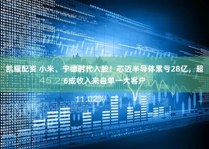 凯耀配资 小米、宁德时代入股！芯迈半导体累亏28亿，超6成收入来自单一大客户
